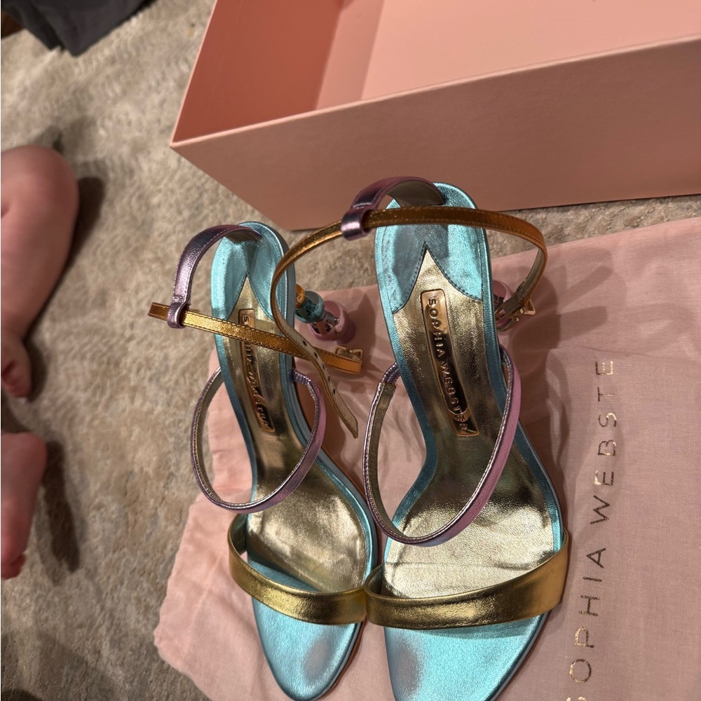Sophia Webster Rosalind Pearl Mid Sandal (Multi Metallic) - Picture 6 of 6